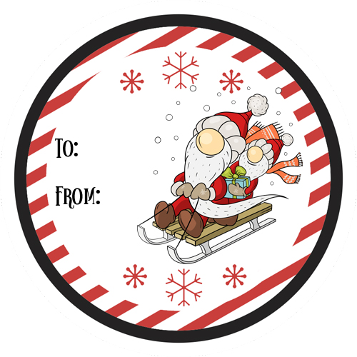 Christmas Gift Tags - 20 Candy Cane Tags - White Backgrounds